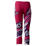 Compression Training TOP TEN Womens Capri Pant - Red 'Mohican'